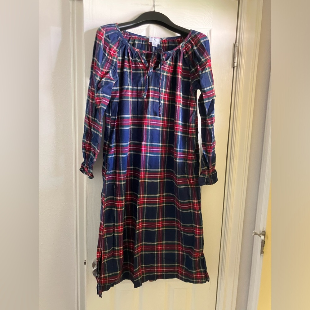 Petite Plume Plaid Sleep Nightgown Dress